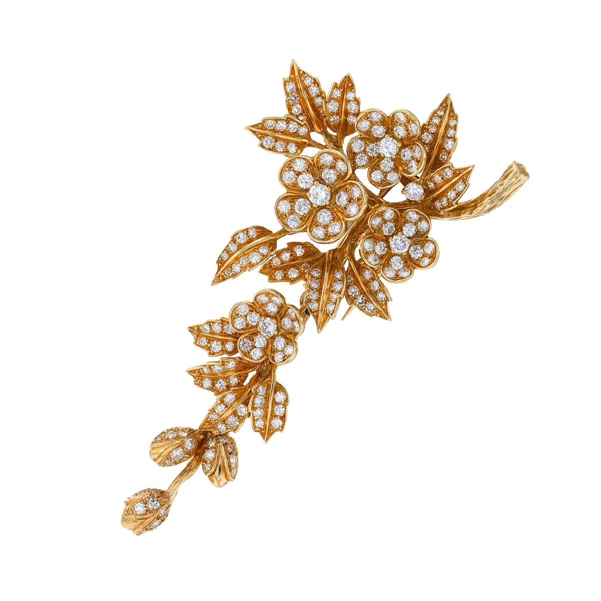 boucheron diamonds and gold brooch