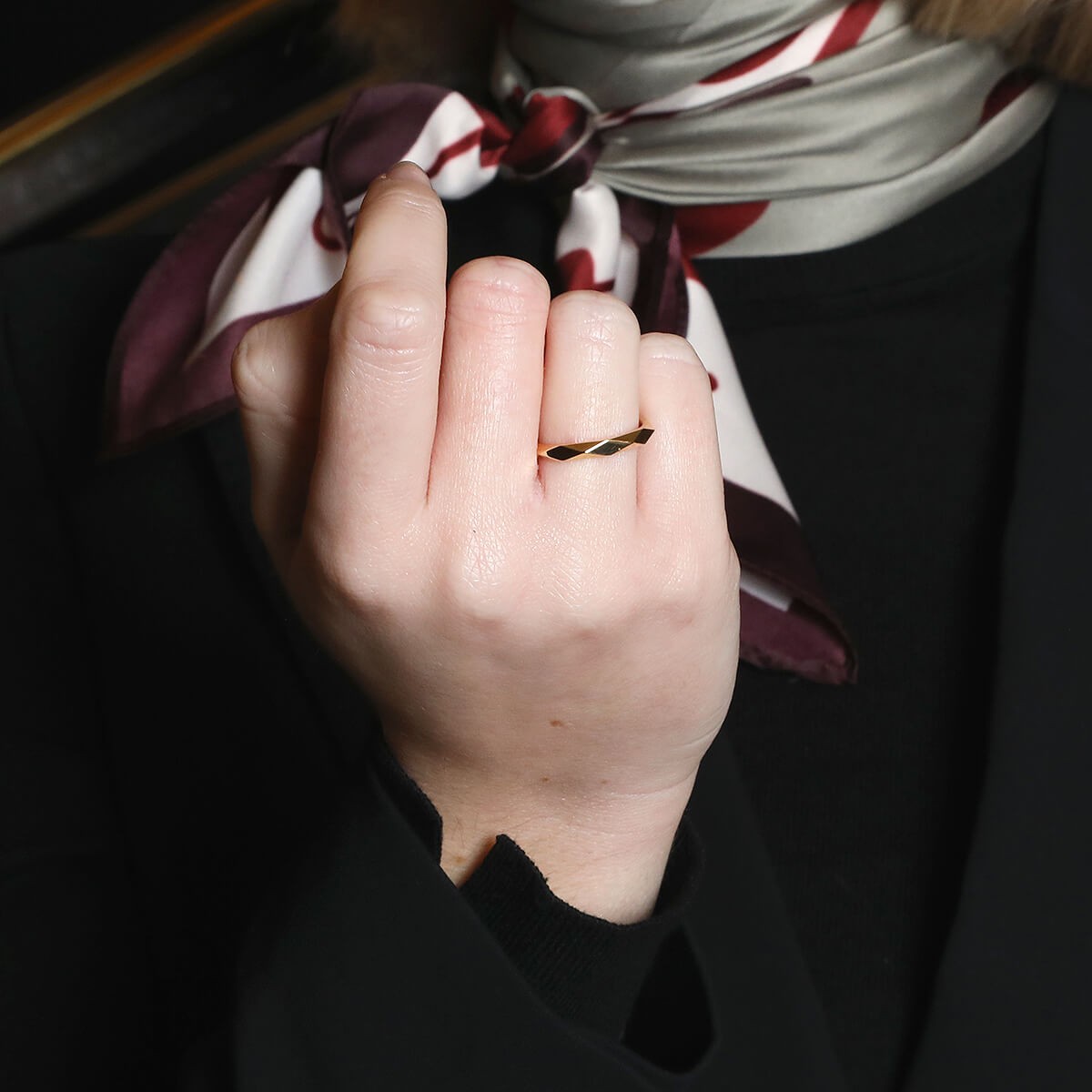 boucheron facette gold ring