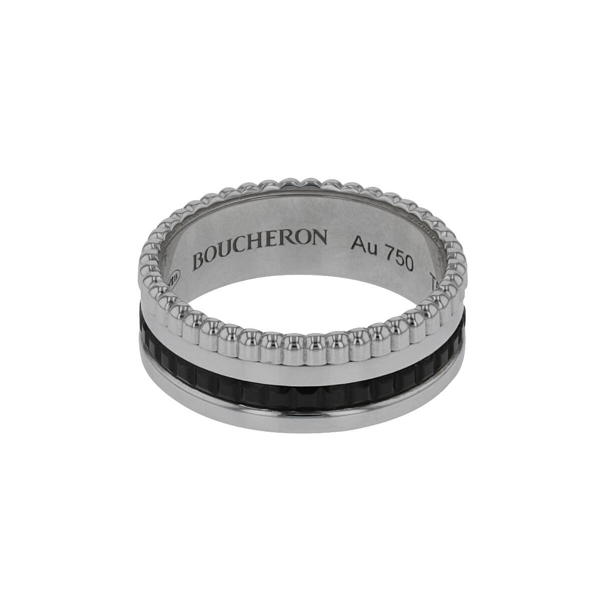 boucheron quatre black edition pvd and gold ring