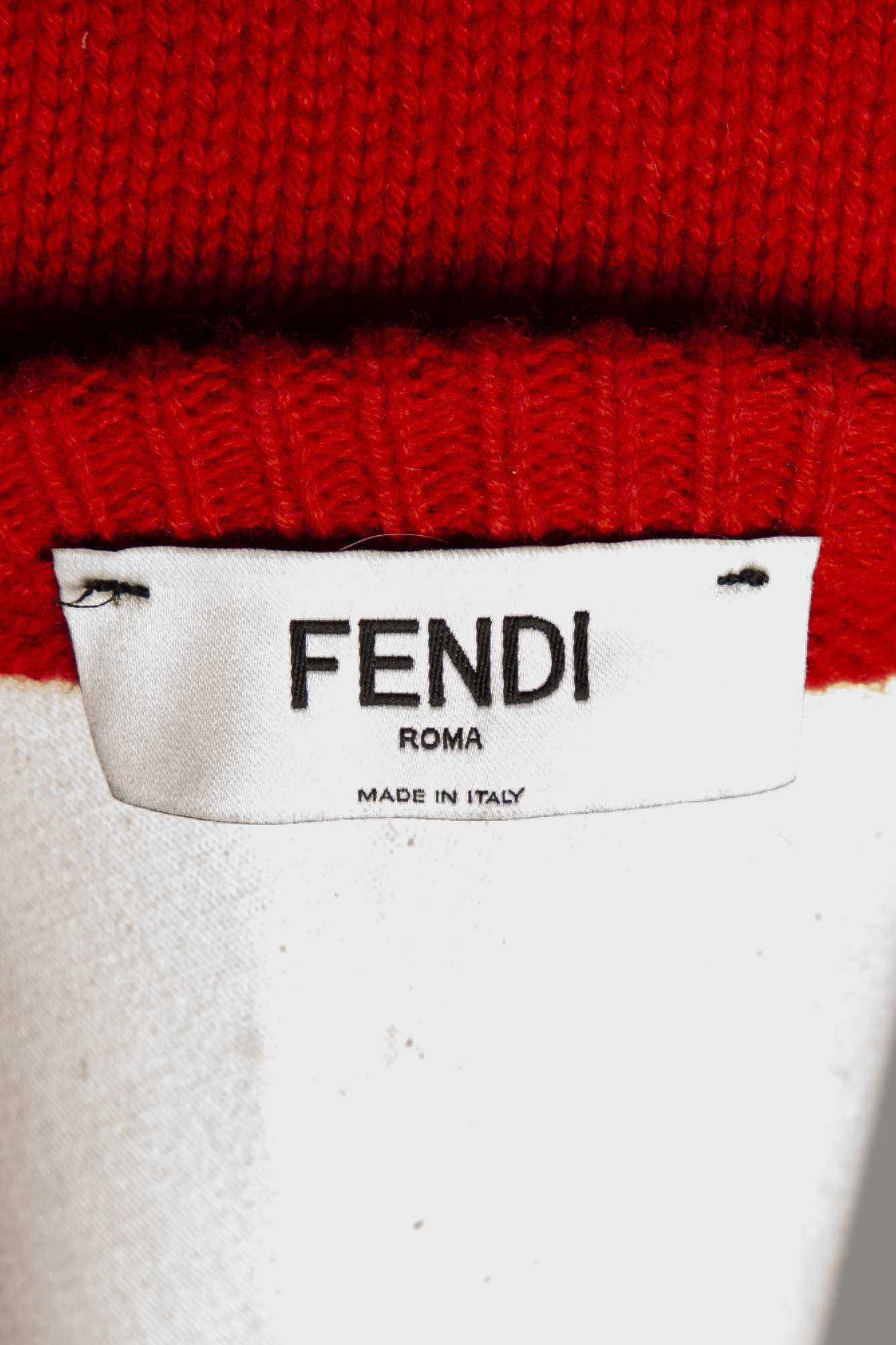 good fendi red cashmere wool sweater size xxs with unique design