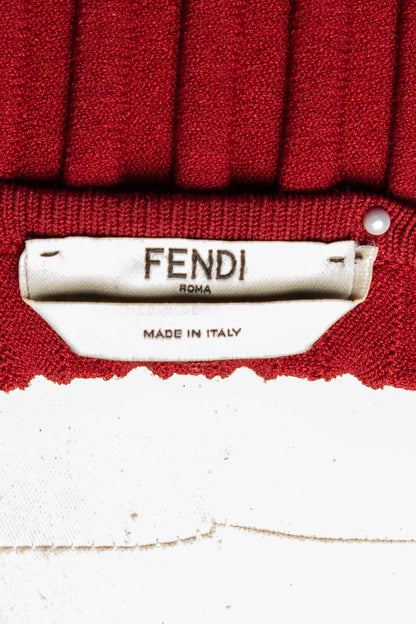 Excellent Fendi Red Knitted Dress Size S Women