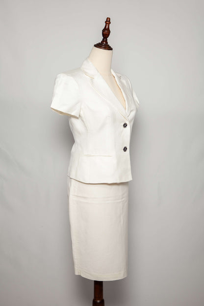 Calvin Klein White Women's Business Suit XS Excellent Condition