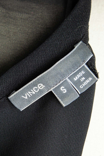Good Vince Black Dress Size S with Sheer Short Sleeves