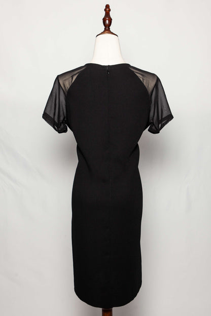 Good Vince Black Dress Size S with Sheer Short Sleeves