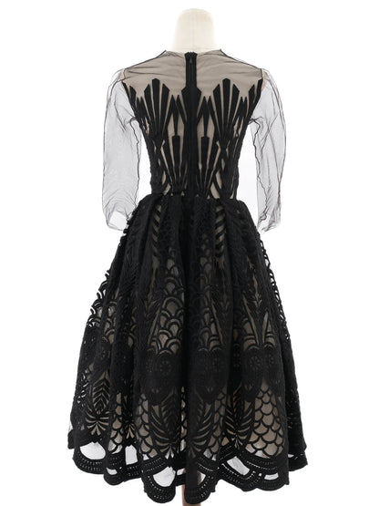 Excellent Bella Potemkina Black Lace Dress Size M