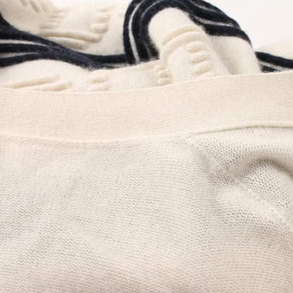 Hermes Chaine Dancre Series Button Cardigan Beige Black Cashmere Cotton 3e 2102d 2