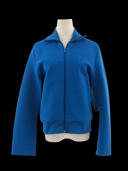 Excellent Balenciaga Blue Zip-Up Jacket Size S Women Viscose