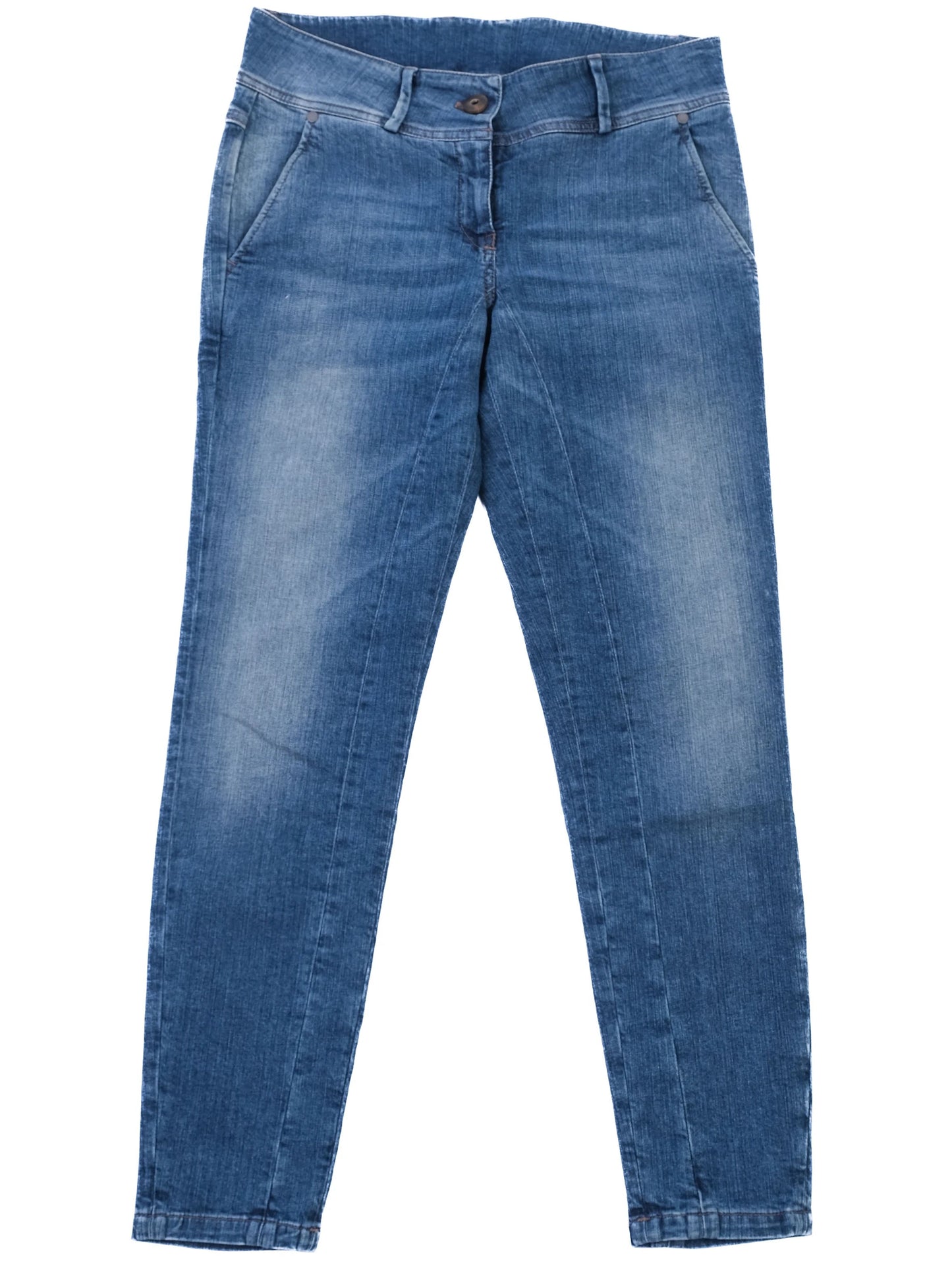 excellent brunello cucinelli blue cotton jeans size s