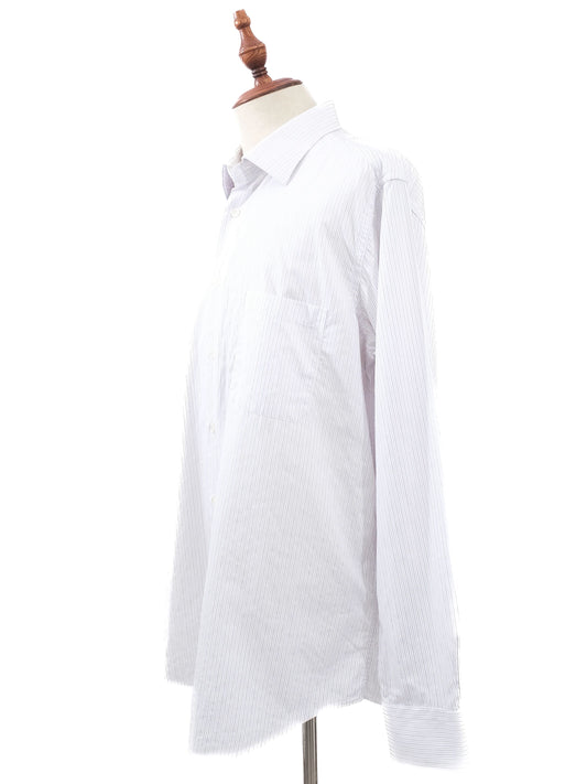 Excellent Pal Zileri Striped Dress Shirt XL Cotton Natural