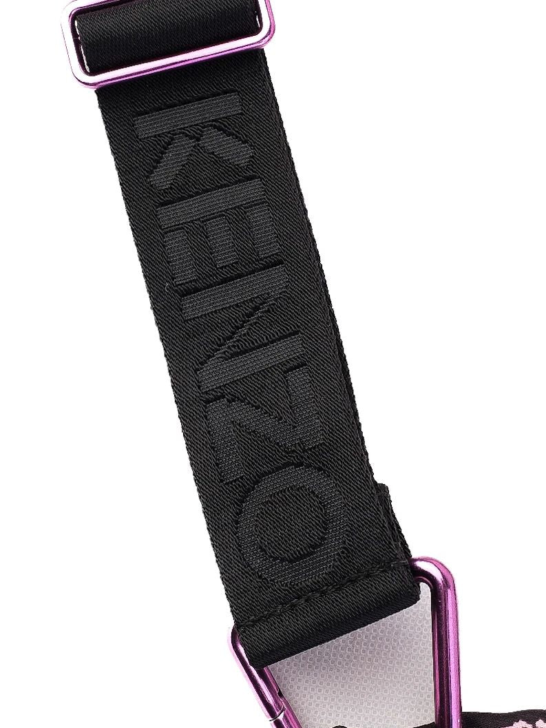 excellent kenzo & h&m pink black tiger print bag with embroidered strap