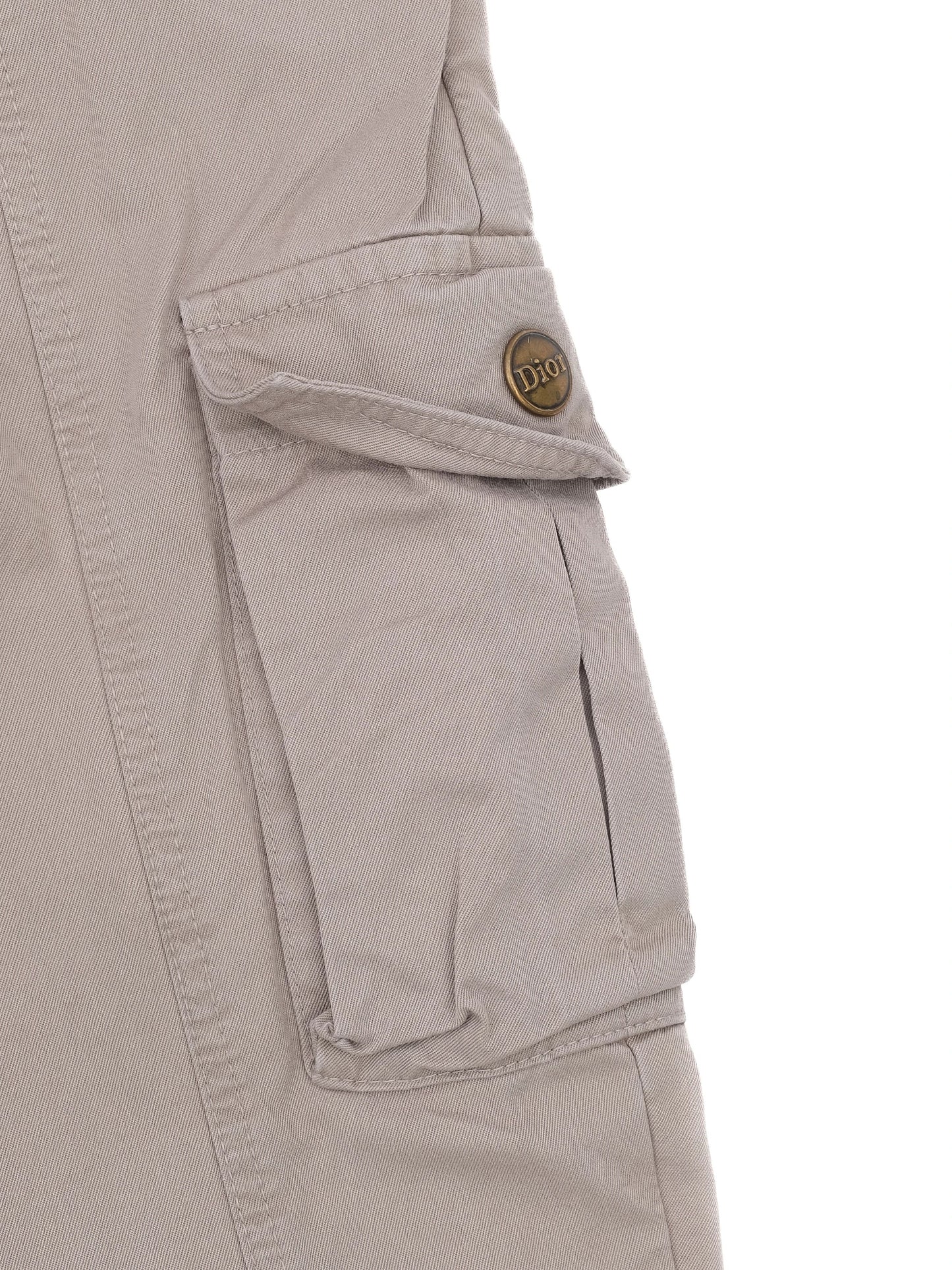 excellent dior gray cotton cargo pants size 2 for kids