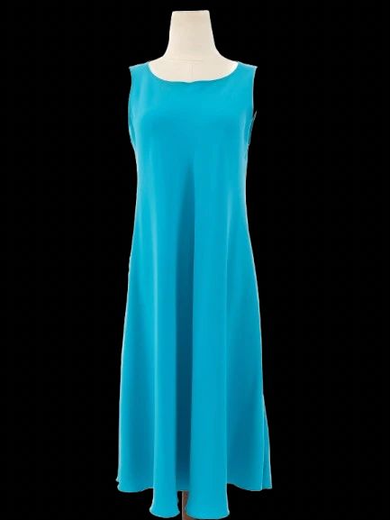 excellent max mara turquoise sleeveless dress xl triacetate