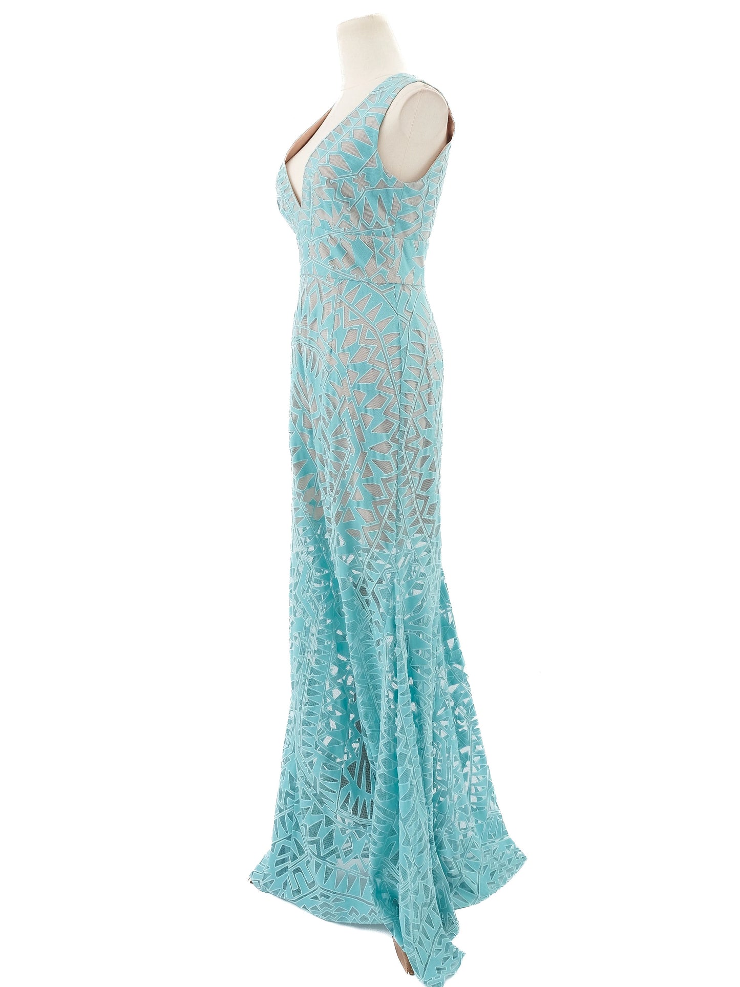 bcbgmaxazria excellent condition blue sleeveless dress size xs