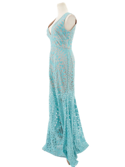 BCBGMaxazria Excellent Condition Blue Sleeveless Dress Size XS