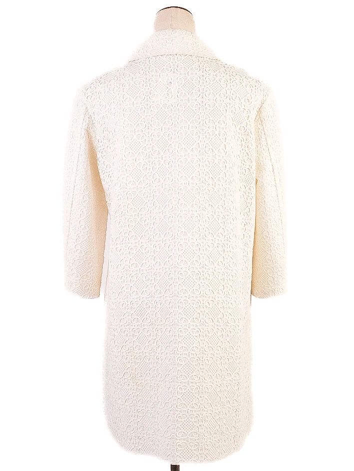 excellent ermanno scervino white lace coat size xs women