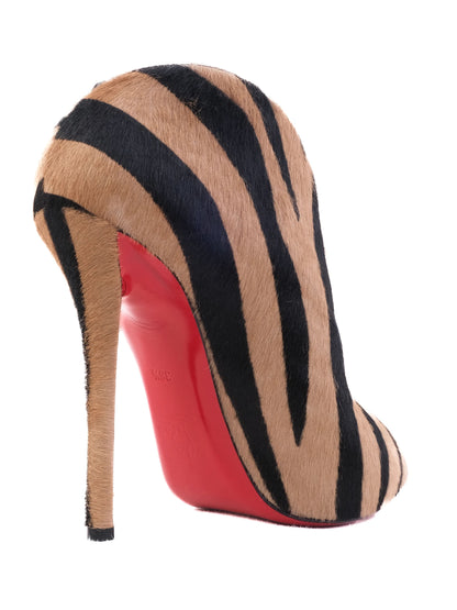 Excellent Christian Louboutin Zebra Print High Heels Size 37.5