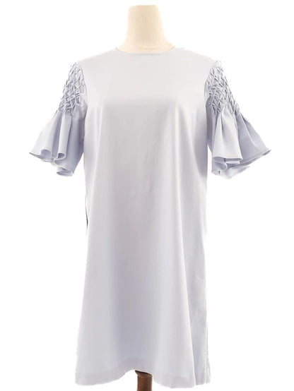 Excellent Ted Baker Blue Dress Size S with Ruffled Sleeves