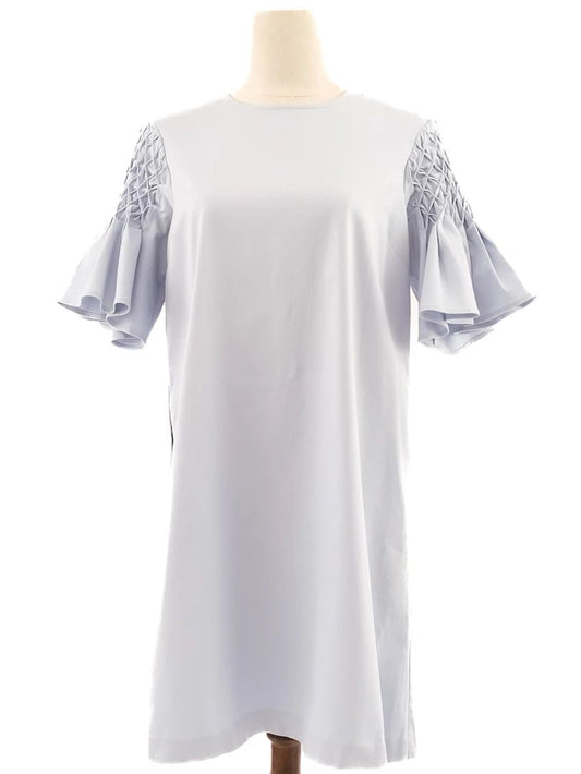 Excellent Ted Baker Blue Dress Size S with Ruffled Sleeves