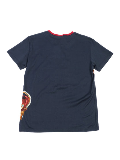 Excellent Dolce Gabbana Navy Crown Print T-Shirt for Kids Size 12