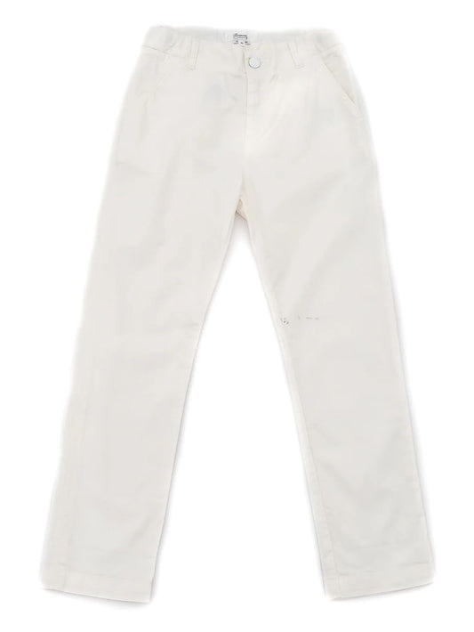 Excellent Bonpoint White Pants Size 10 for Kids with Embroidered Detail
