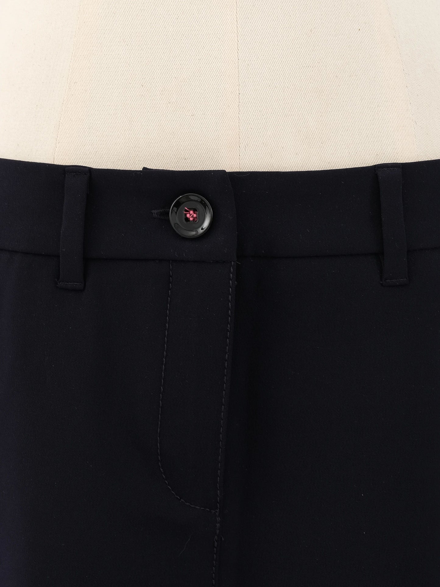 excellent marella blue pencil skirt size l polyester with pockets