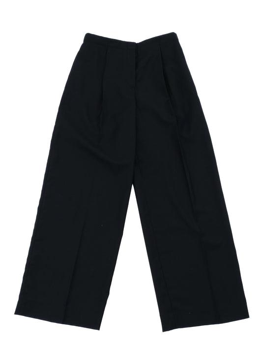 NEW COS Black Wool Wide-Leg Pants Size M