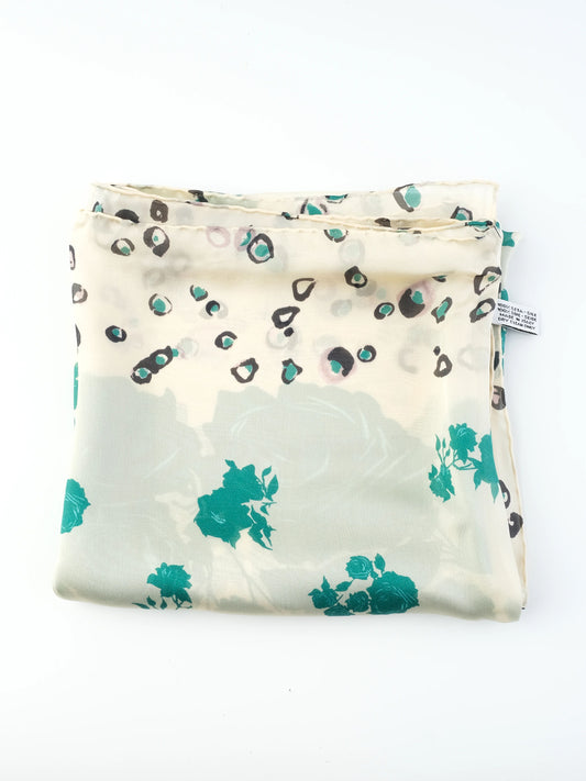 Excellent Antonio Marras Silk Scarf Combined Floral Pattern