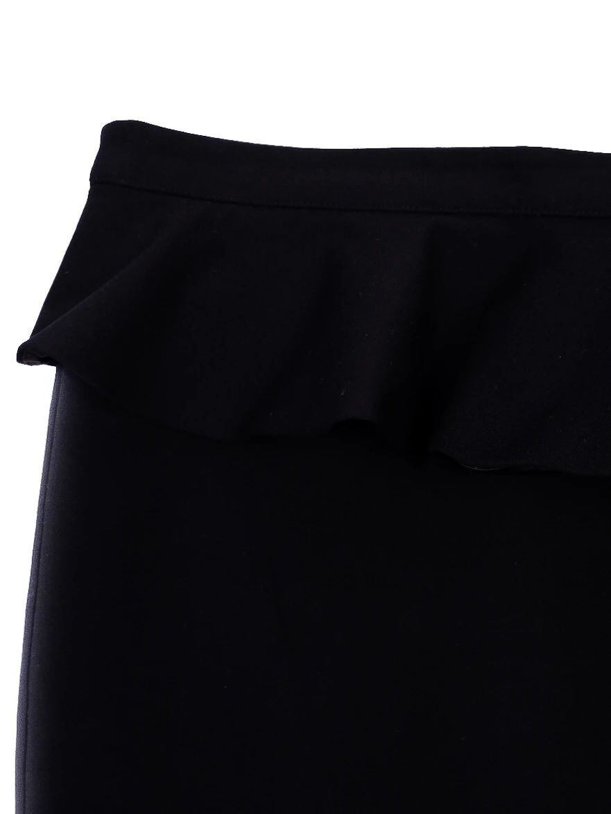 excellent armani exchange black ruffle skirt size m made in china