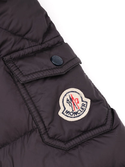 Excellent Moncler Black Nylon Winter Jacket Size 8 for Kids