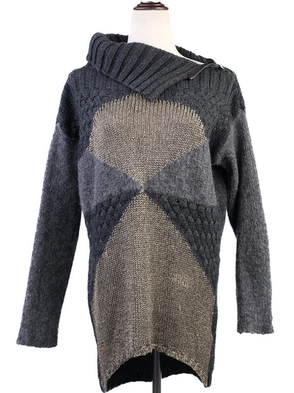 Excellent Pinko Knitted Sweater Size S Combined Wool Design