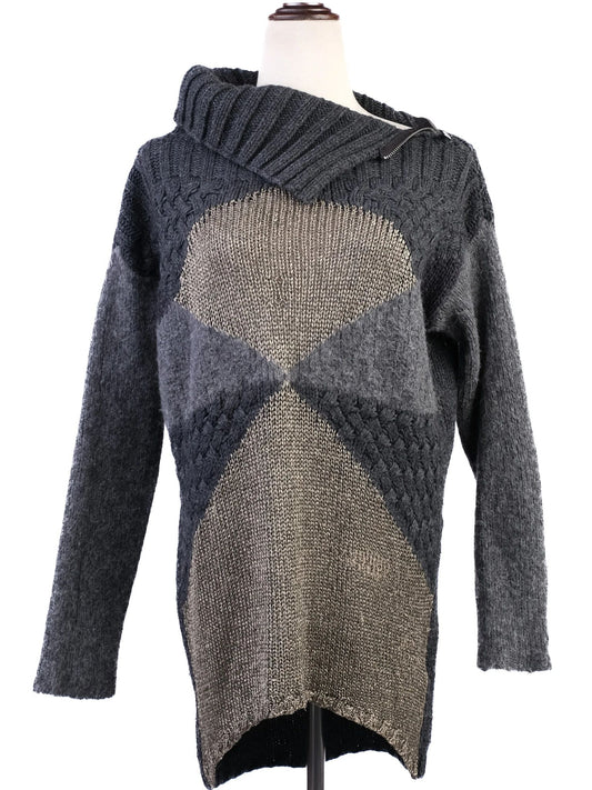 Excellent Pinko Knitted Sweater Size S Combined Wool Design