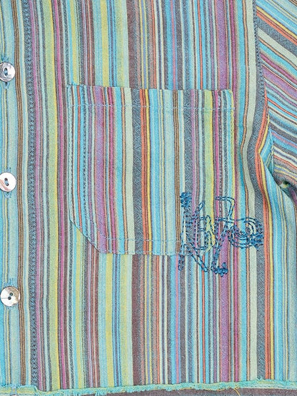 Excellent Kenzo Striped Long-Sleeve Shirt Kids Size 3 Cotton