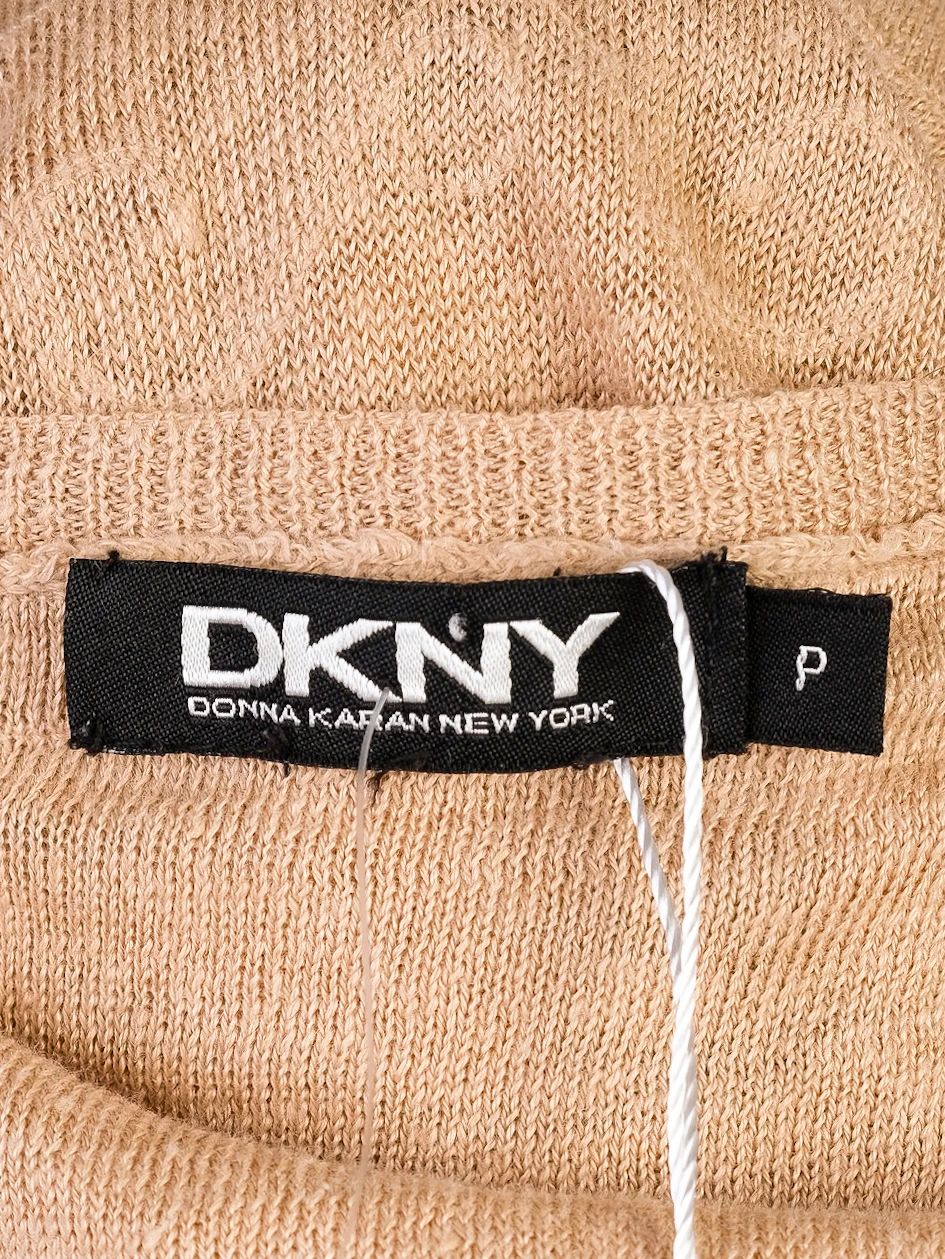 excellent dkny floral embroidered orange cotton sleeveless shirt s