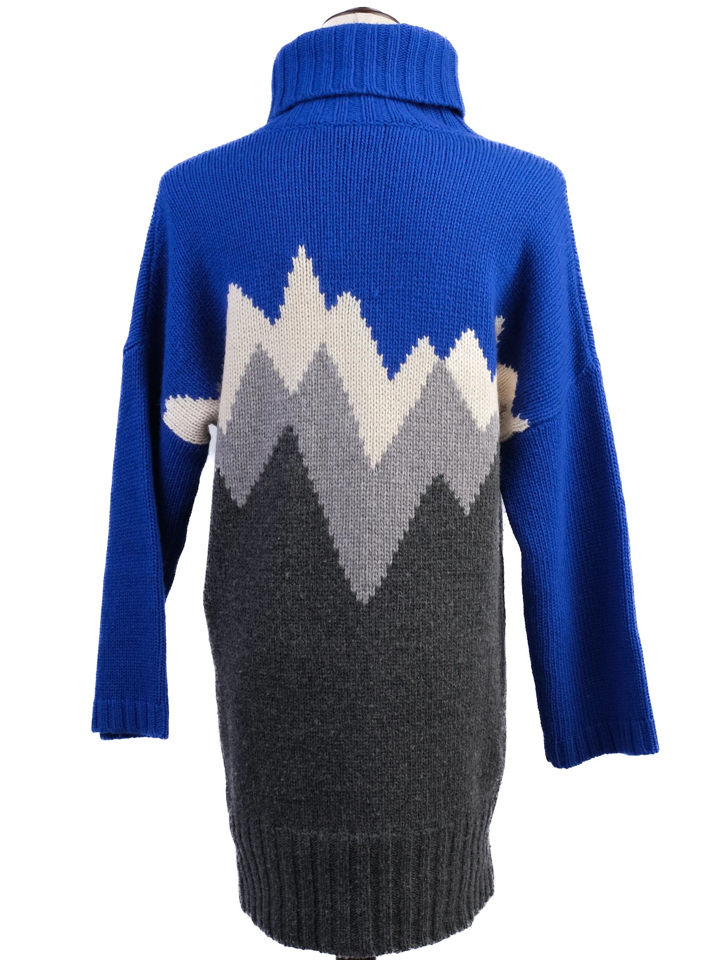 excellent bogner women's wool sweater size m blue mountain design