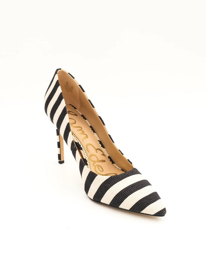 Excellent Sam Edelman Black & White Striped High-Heeled Shoe Size 38.5