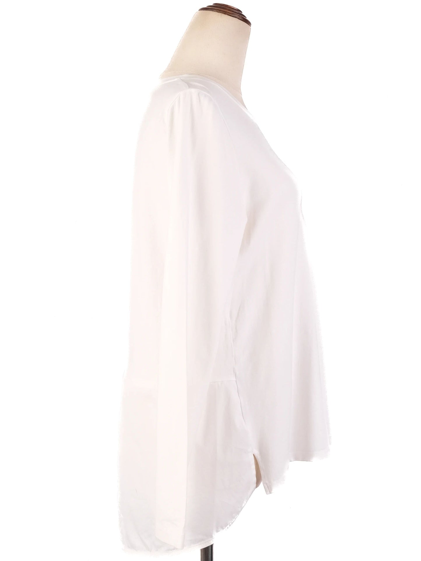 excellent peserico women's white nylon long sleeve top size l