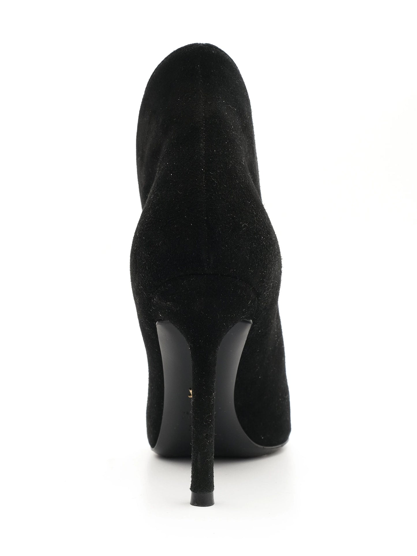 excellent ballin black leather high-heeled ankle boots, size 36.5