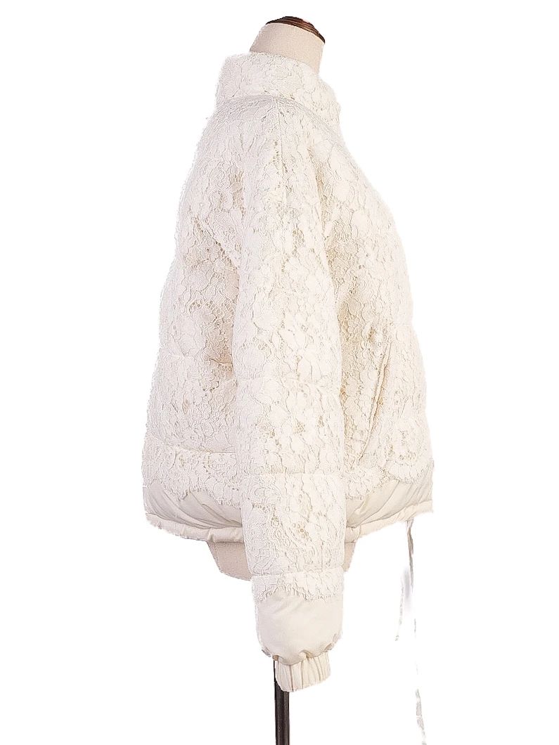 excellent twinset white lace jacket size s padded design