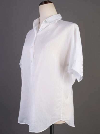 Excellent Moschino White Cotton Shirt Size M with Classic Collar