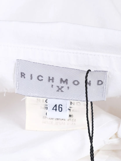 Excellent Richmond Women's White Long Sleeve Button-Up Shirt Size L