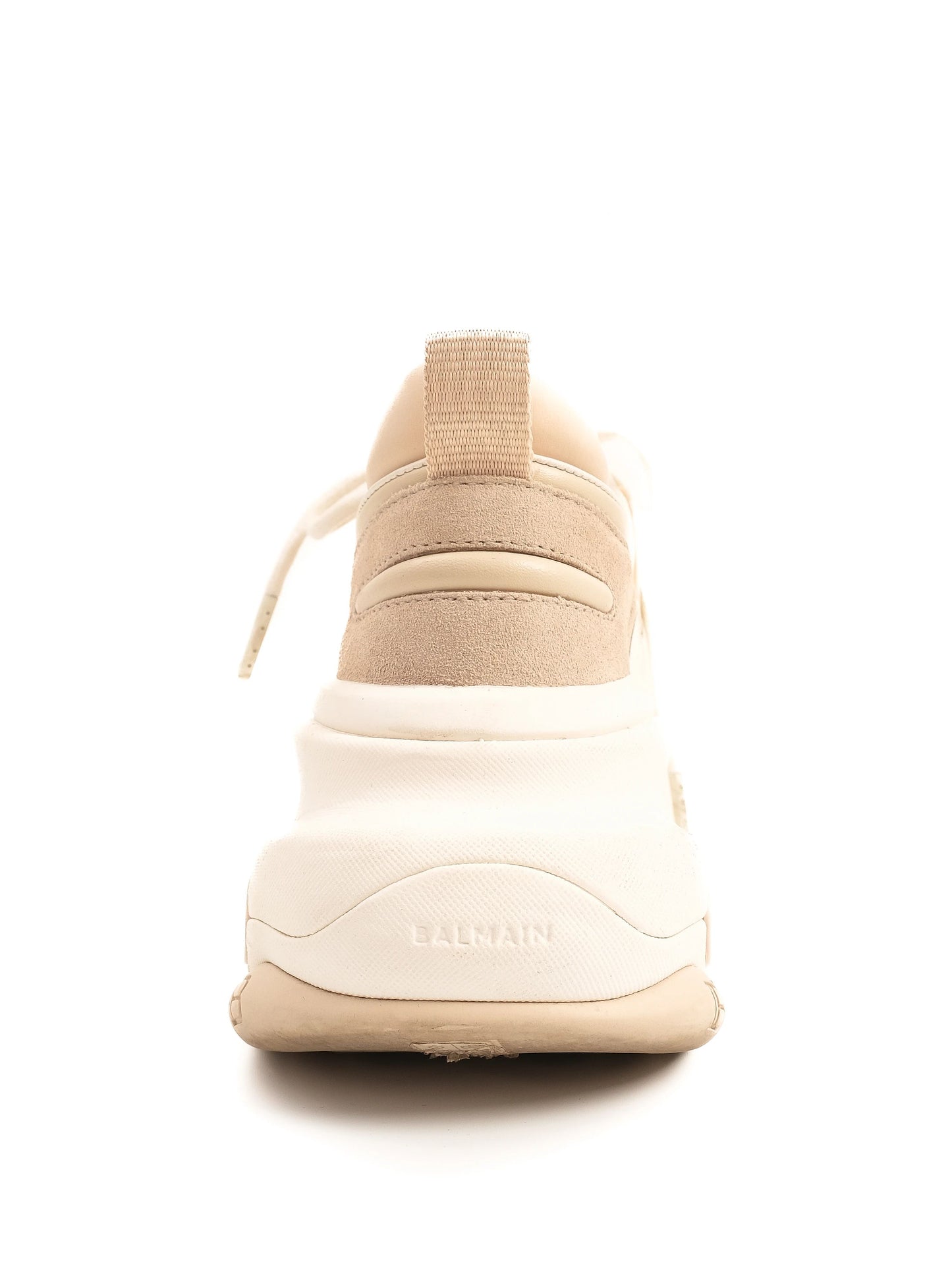 average balmain yellow textile sneakers with chunky sole design