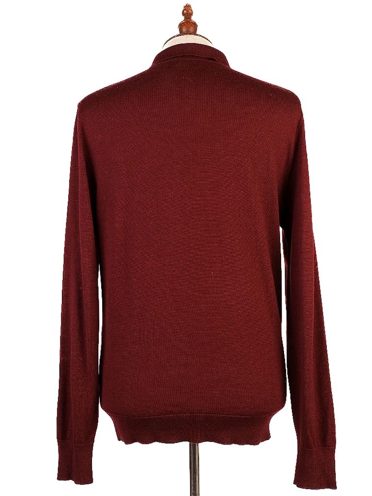 excellent castello d'oro red wool long sleeve sweater size m