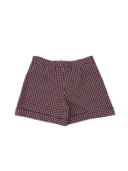 EXCELLENT Prada Pink Wool Plaid Shorts Size S Women