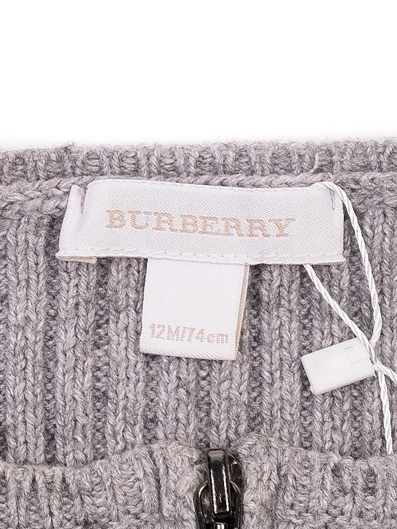 excellent burberry gray knitted sweater for kids size 12 months
