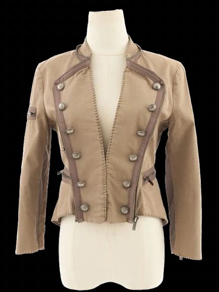 excellent bcbgmaxazria green military jacket size xs