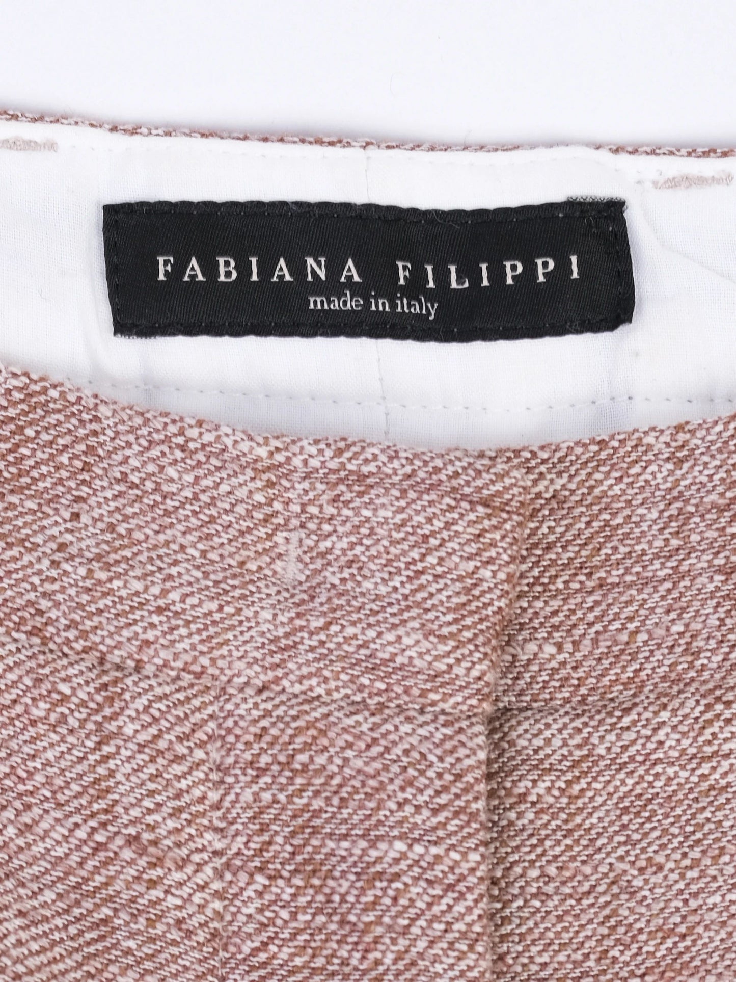 excellent fabiana filippi pink silk trousers size s made in italy
