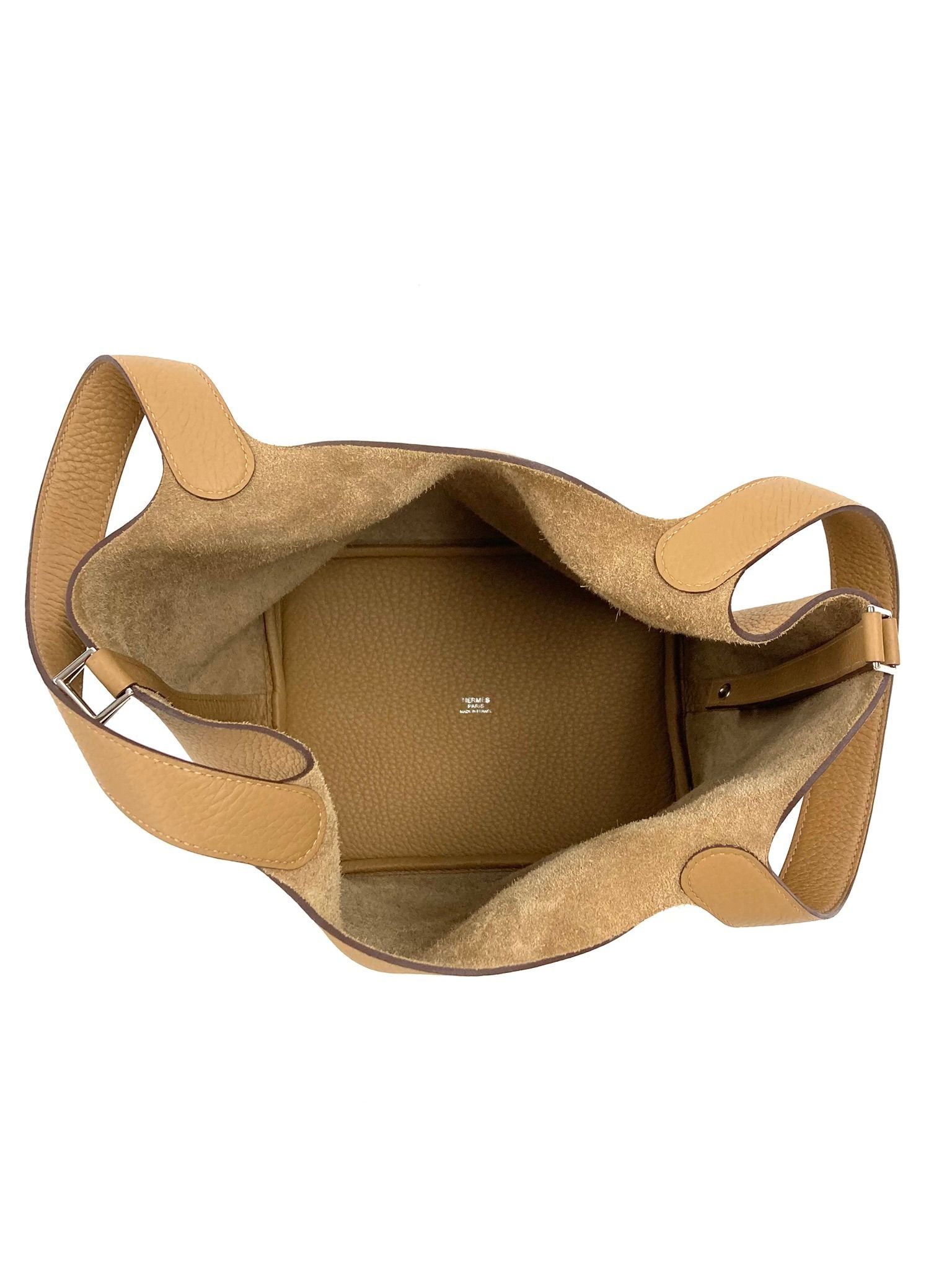 Hermes Beige Picotin MM,Taurillon Clemence PHW  Z Stamp