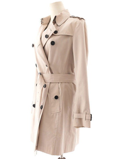 Excellent Burberry Orange Cotton Trench Coat Size S