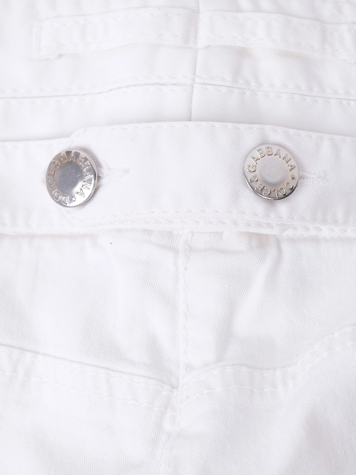 excellent dolce gabbana white cotton women's pants size l