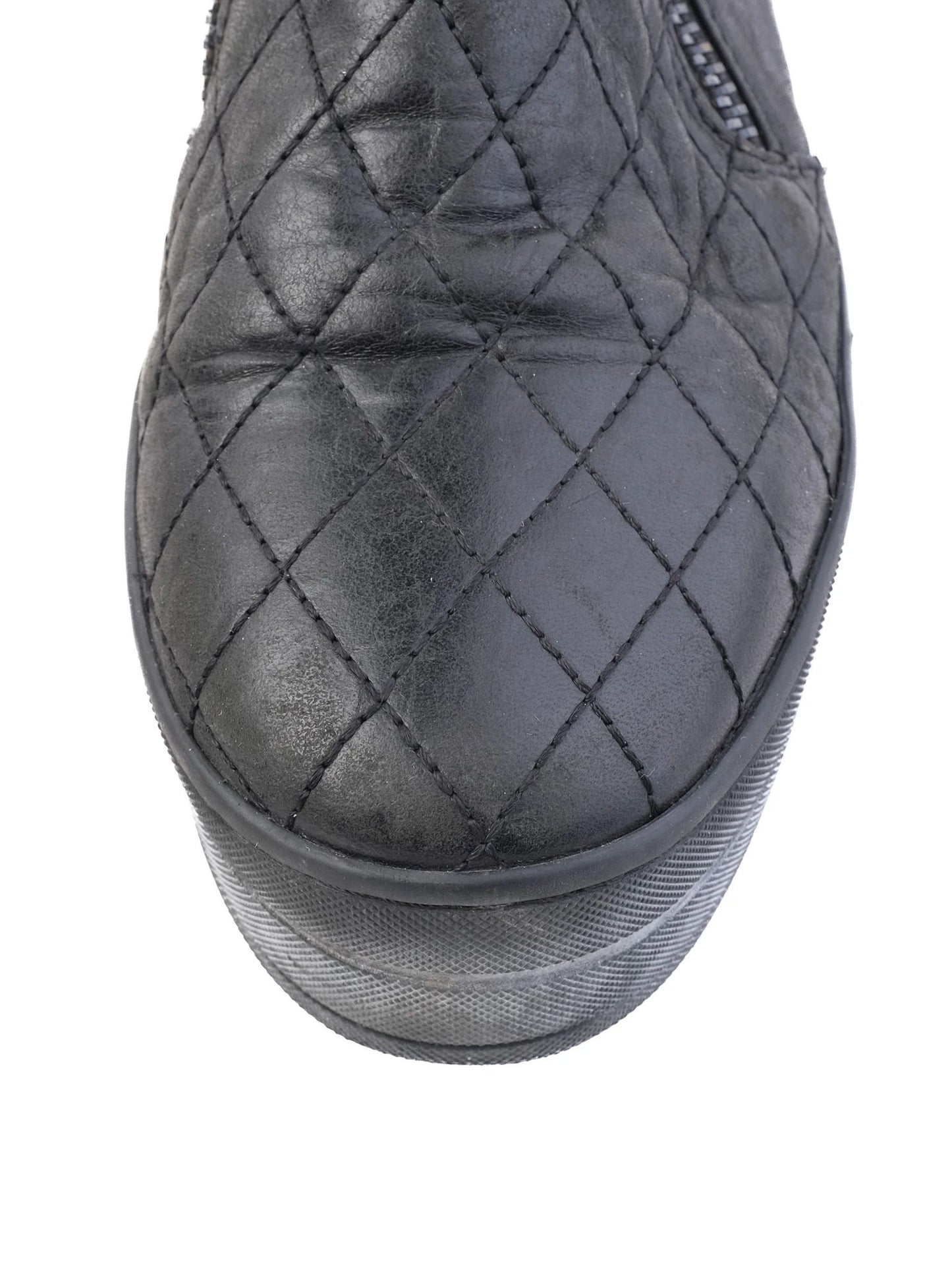 excellent baldinini black leather high-top sneakers size 38